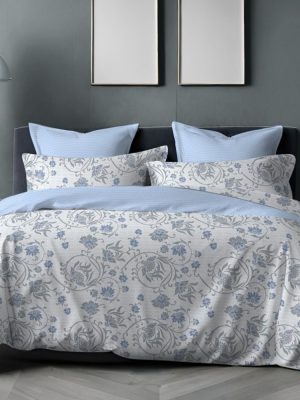 Plumeria Floral Elegance King Bedsheet